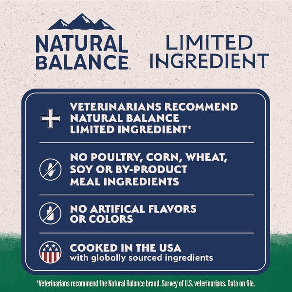 Natural Balance Natural Balance Limited Ingredient Lamb & Brown Rice Large Breed Recipe Dry Dog Food, 26lb