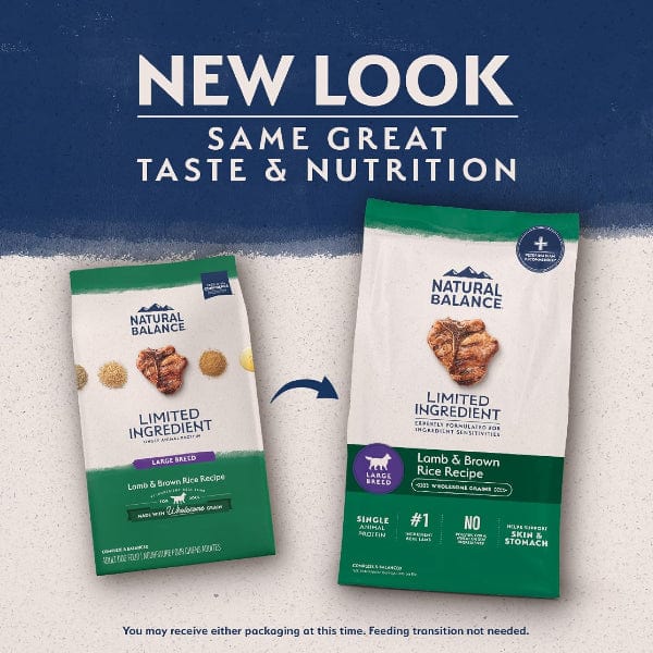 Natural Balance Natural Balance Limited Ingredient Lamb & Brown Rice Large Breed Recipe Dry Dog Food, 26lb