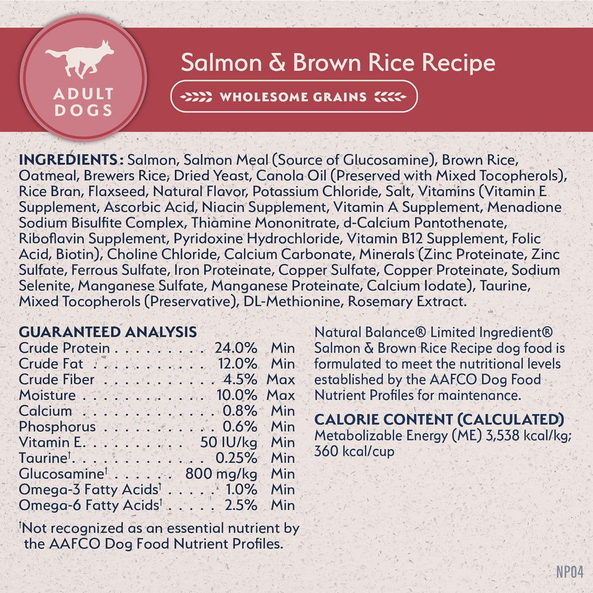 Natural Balance Natural Balance Limited Ingredient Salmon & Brown Rice Recipe Dry Dog Food, 24lb