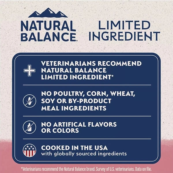 Natural Balance Natural Balance Limited Ingredient Salmon & Brown Rice Recipe Dry Dog Food, 24lb