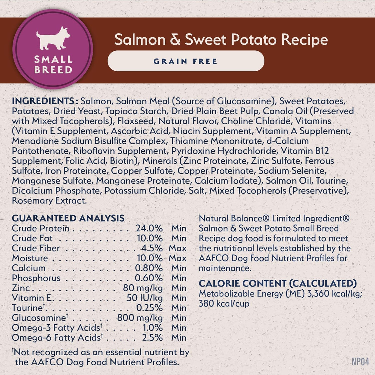 Natural Balance Natural Balance Limited Ingredient Salmon & Sweet Potato Small Breed Recipe Dry Dog Food