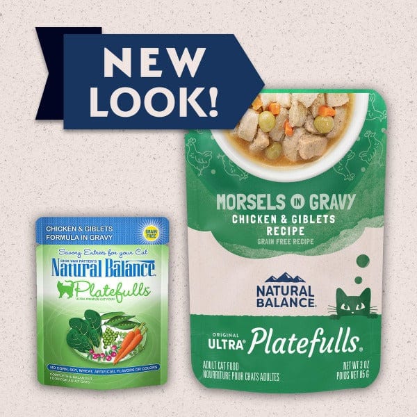 Natural Balance Natural Balance Platefulls Chicken & Giblets Recipe Morsels in Gravy Cat Food Pouches
