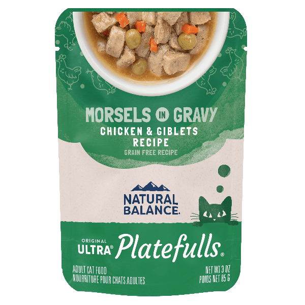 Natural Balance Natural Balance Platefulls Chicken & Giblets Recipe Morsels in Gravy Cat Food Pouches