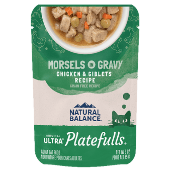 Natural Balance Natural Balance Platefulls Chicken & Giblets Recipe Morsels in Gravy Cat Food Pouches