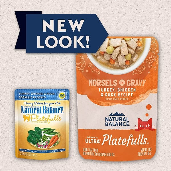 Natural Balance Natural Balance Platefulls Duck, Chicken, & Pumpkin Recipe Morsels in Gravy Cat Food Pouches