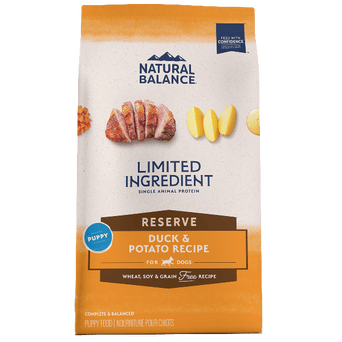 Natural Balance Natural Balance Reserve Grain Free Duck & Potato Puppy Recipe Dry Dog Food, 22lb