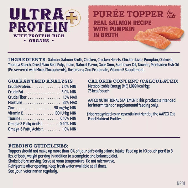 Natural Balance Natural Balance Ultra Protein+ Skin & Coat and Digestive Health Real Salmon with Pumpkin Puree Topper Recipe