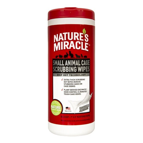 Nature's Miracle Small Animal Cage Scrubbing Wipes – Petland Canada