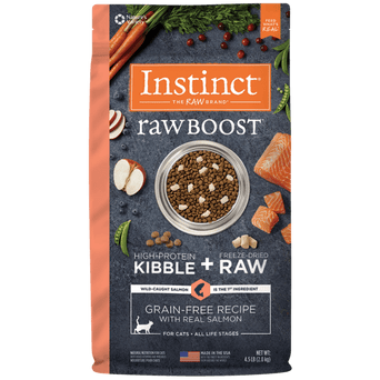 Nature's Variety Instinct Raw Boost Real Salmon Recipe Dry Cat Food, 4.5lb