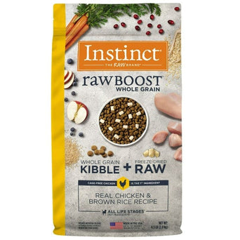 Nature's Variety Instinct Raw Boost Whole Grain Real Chicken & Brown Rice Recipe Dry Dog Food, 4.5lb
