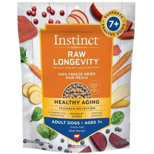 Instinct Raw Longevity Beef Recipe 100% Freeze-Dried Adult 7+ Dog Food, 16oz