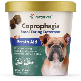 NaturVet NaturVet Coprophagia Stool Eating Deterrent plus Breath Aid Soft Chews for Dogs
