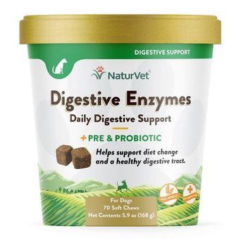 NaturVet NaturVet Digestive Enzymes Plus Prebiotics & Probiotics Soft Chews for Dogs