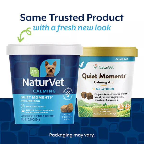 NaturVet NaturVet Quiet Moments Calming Aid Plus Melatonin Soft Chews For Dogs