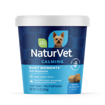 NaturVet NaturVet Quiet Moments Calming Aid Plus Melatonin Soft Chews For Dogs