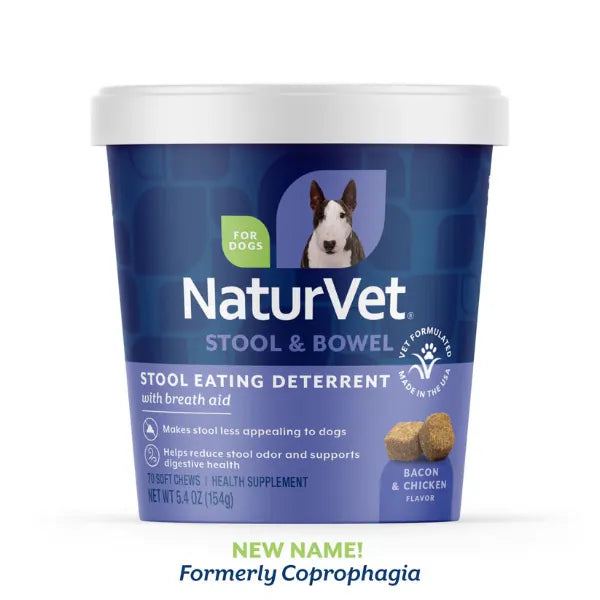 NaturVet Stool Eating Deterrent plus Breath Aid Soft Chews for