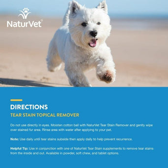 NaturVet NaturVet Topical Tear Stain Remover with Aloe For Dogs & Cats