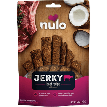 Nulo Nulo Freestyle Beef Recipe with Coconut Jerky Strips Dog Treats
