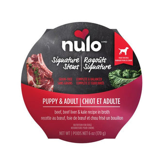 Nulo Nulo Signature Stews Puppy & Adult Beef, Beef Liver & Kale Wet Dog Food, 6oz