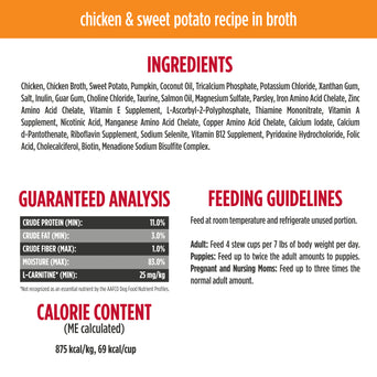 Nulo Nulo Signature Stews Small Breed Chicken & Sweet Potato Wet Dog Food, 2.8oz