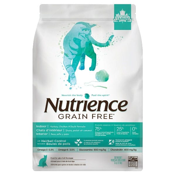 Nutrience Nutrience Grain Free Turkey, Chicken and Duck Indoor Formula Dry Cat Food, 5 kg