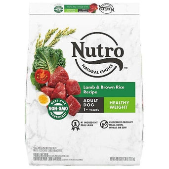 Nutro Nutro Natural Choice Lamb & Brown Rice Healthy Weight Adult Dry Dog Food, 30lb