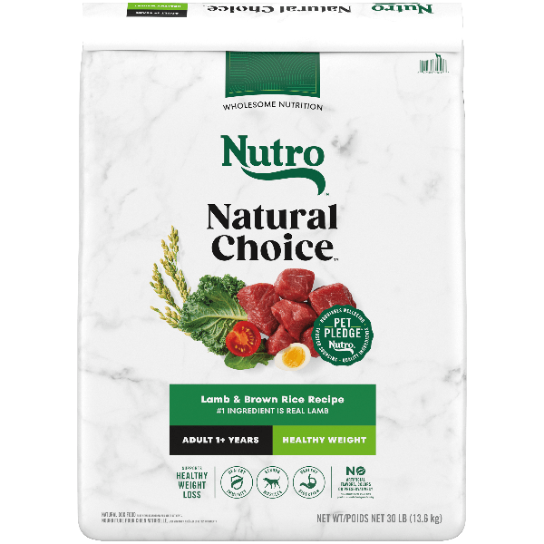 Nutro Nutro Natural Choice Lamb & Brown Rice Healthy Weight Adult Dry Dog Food, 30lb