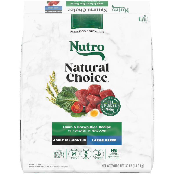 Nutro Nutro Natural Choice Lamb & Brown Rice Large Breed Adult Dry Dog Food, 30lb