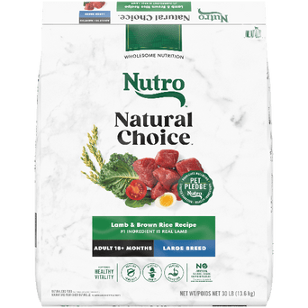 Nutro Nutro Natural Choice Lamb & Brown Rice Large Breed Adult Dry Dog Food, 30lb