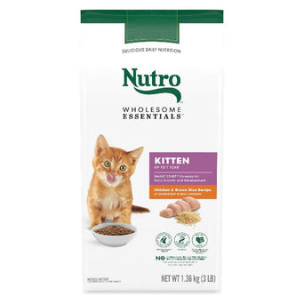 Nutro Nutro Wholesome Essentials Chicken & Brown Rice Dry Kitten Food, 1.36kg