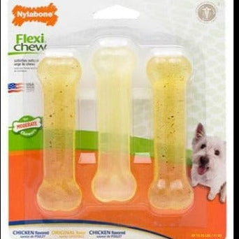 Nylabone Nylabone FlexiChew Triple Pack Chicken & Original Flavored Dog Chew Toy