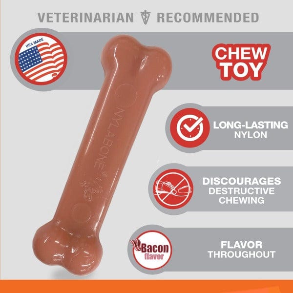 Nylabone Nylabone Power Chew Bacon & Chicken Durable Dog Chew Toy Pack