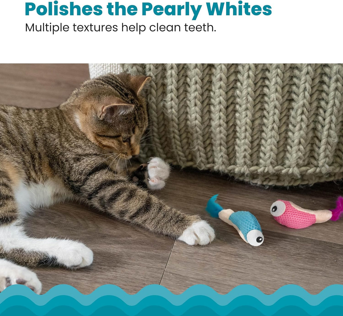 Outward Hound Petstages Dental Shrimpies Cat Toy