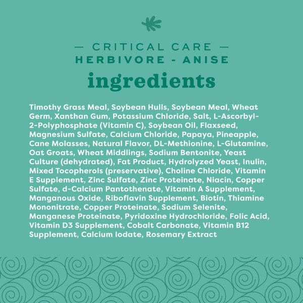 Oxbow Oxbow Critical Care Herbivore; Anise