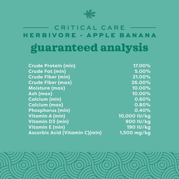 Oxbow Oxbow Critical Care Herbivore; Apple-Banana