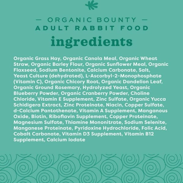 Oxbow Oxbow Organic Bounty Adult Rabbit Food