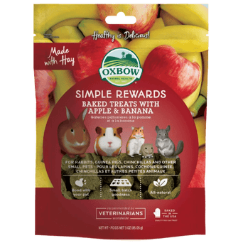 Oxbow Oxbow Simple Rewards Baked Treats with Apple & Banana