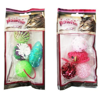 Pawise Pawise 4 Pack Assorted Cat Toy