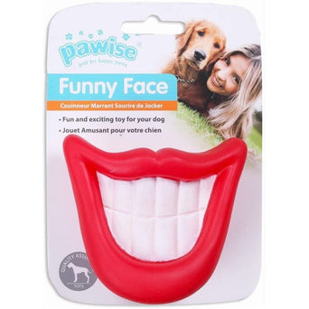Pawise Pawise Vinyl Funny Face Dog Toy