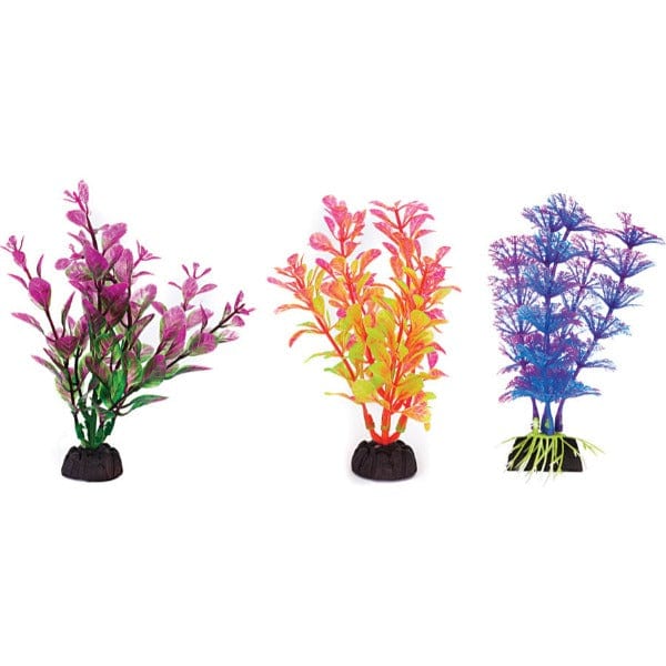 Penn Plax Aquaplant 4in Colorful 6pc Bag