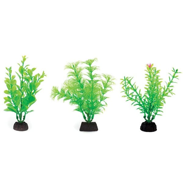 Penn Plax Aquaplant 4in Green 6pc Bag