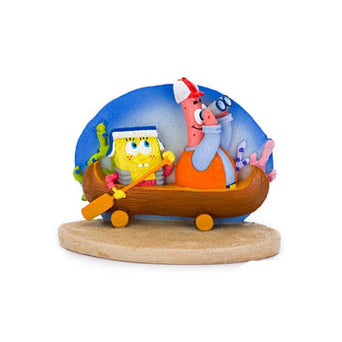 Penn Plax Spongebob/patrick In Canoe 2.75in Res Orn Licensed
