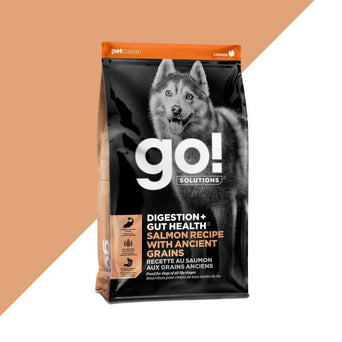 Petcurean Go! Digestion + Gut Health, Salmon Recipe with Ancient Grains Dry Dog Food