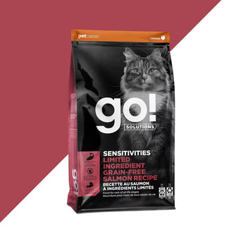 Petcurean Go! Sensitivities Limited Ingredient Grain Free Salmon Recipe Dry Cat Food, 8lb