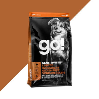 Petcurean Go! Sensitivities Limited Ingredient Grain Free Venison Recipe Dry Dog Food, 22lb