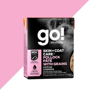 Petcurean Go! Skin & Coat Care Pollock Pate with Grains Wet Dog Food