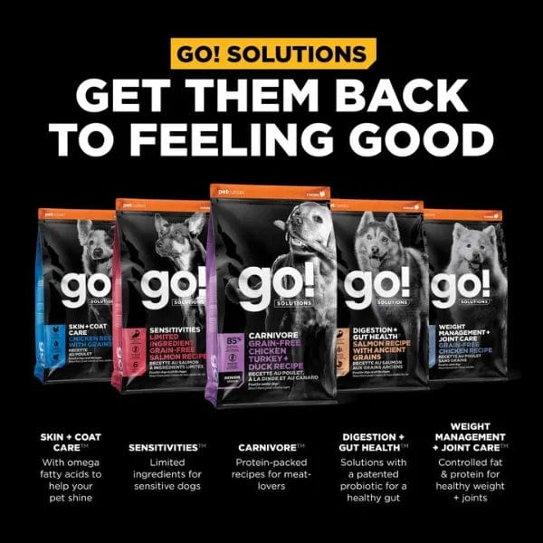 Petcurean Go! Solutions Carnivore Grain-Free Chicken, Turkey & Duck Senior Recipe Dry Dog Food