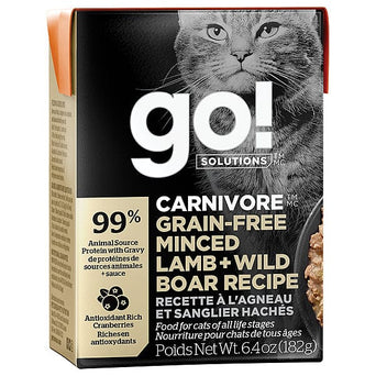 Petcurean Go! Solutions Carnivore Grain-Free Minced Lamb + Wild Boar Recipe Wet Cat Food