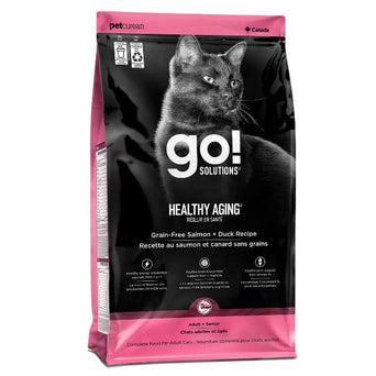Petcurean Go! Solutions Healthy Aging | Salmon + Duck Grain-Free Dry Cat Food