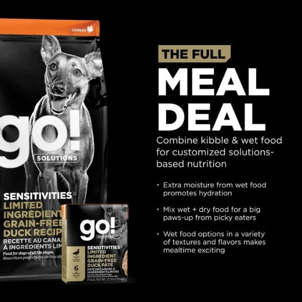 Petcurean Go! Solutions Sensitivities Limited Ingredient Grain Free Duck Recipe Dry Dog Food